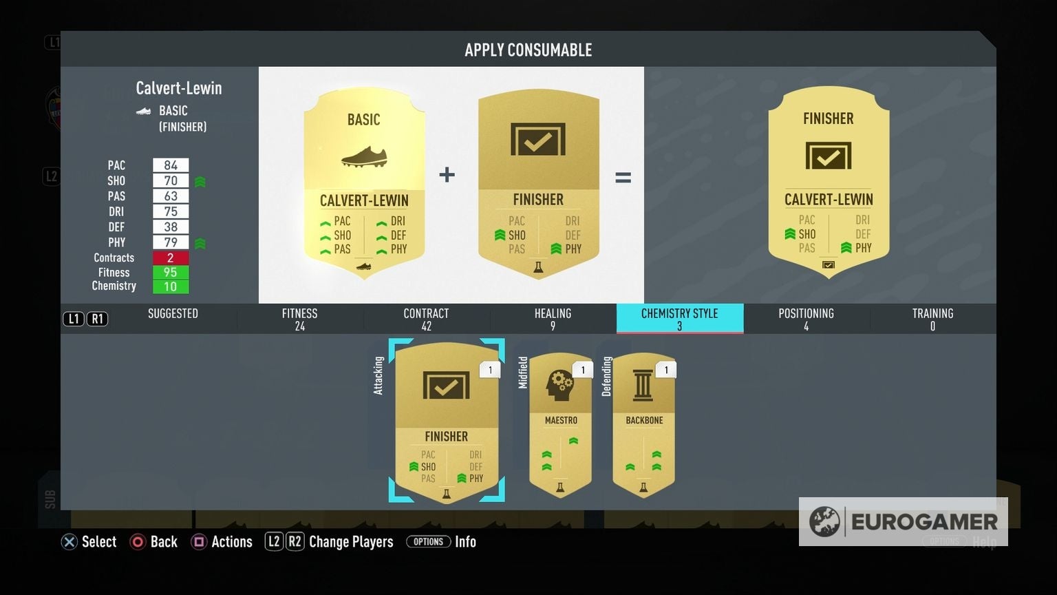 FIFA 20 Chemistry Styles list which attributes are affected by every